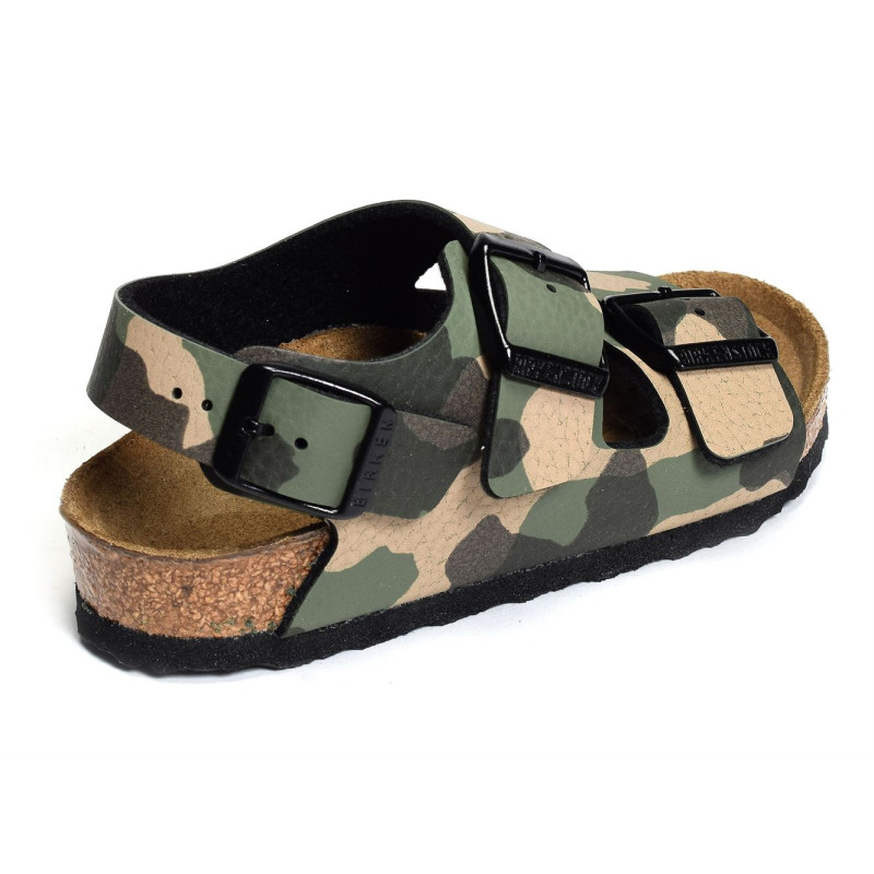 MILANO ENFANT Camouflage Marron, Sandales plates & Nu-Pieds Birkenstock