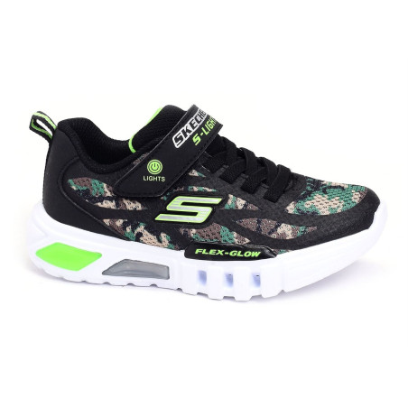 FLEX GLOW Noir, Baskets running Skechers