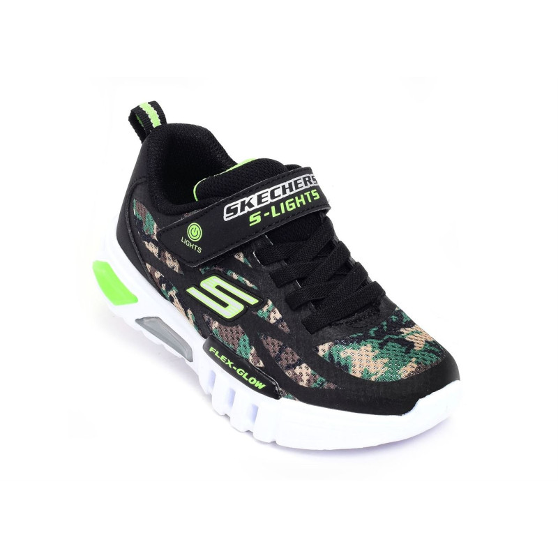 FLEX GLOW Noir, Baskets running Skechers