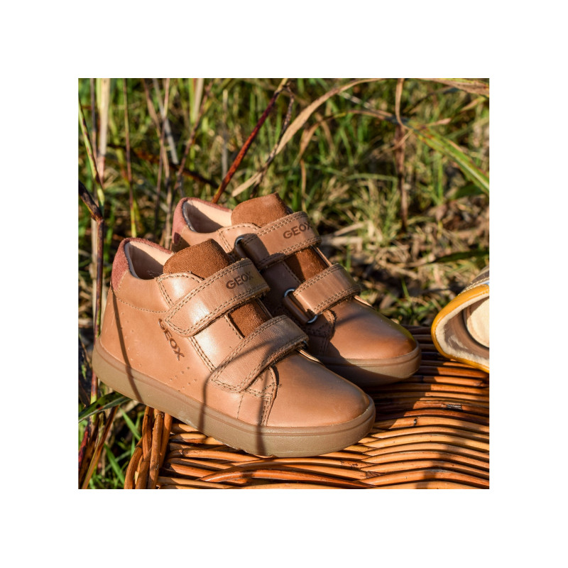 B BIGLIA BD Cognac, Chaussures à Scratch Geox