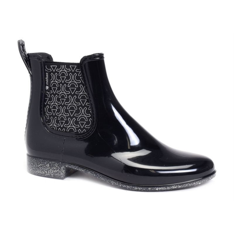 JAPTRI Noir Argent, Bottines Méduse