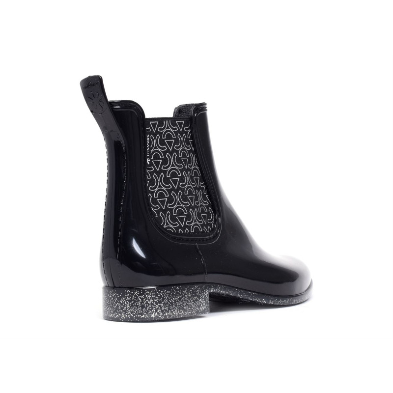 JAPTRI Noir Argent, Bottines Méduse