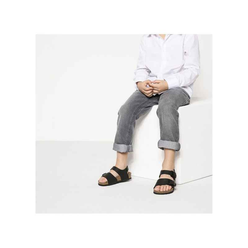 NEW YORK Noir, Sandales plates & Nu-Pieds Birkenstock