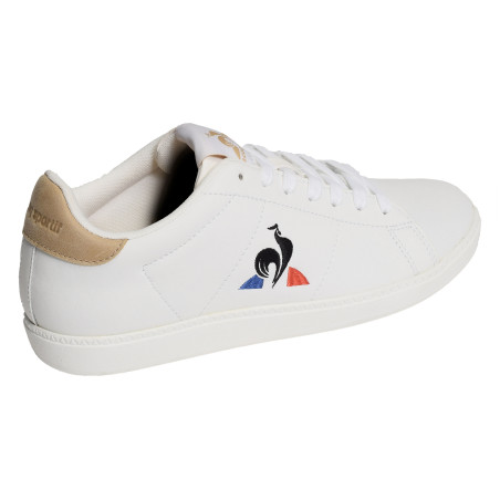 COURTSET Blanc Marron, Sneakers basses Le Coq Sportif