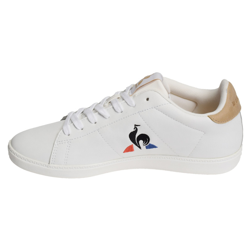 COURTSET Blanc Marron, Sneakers basses Le Coq Sportif