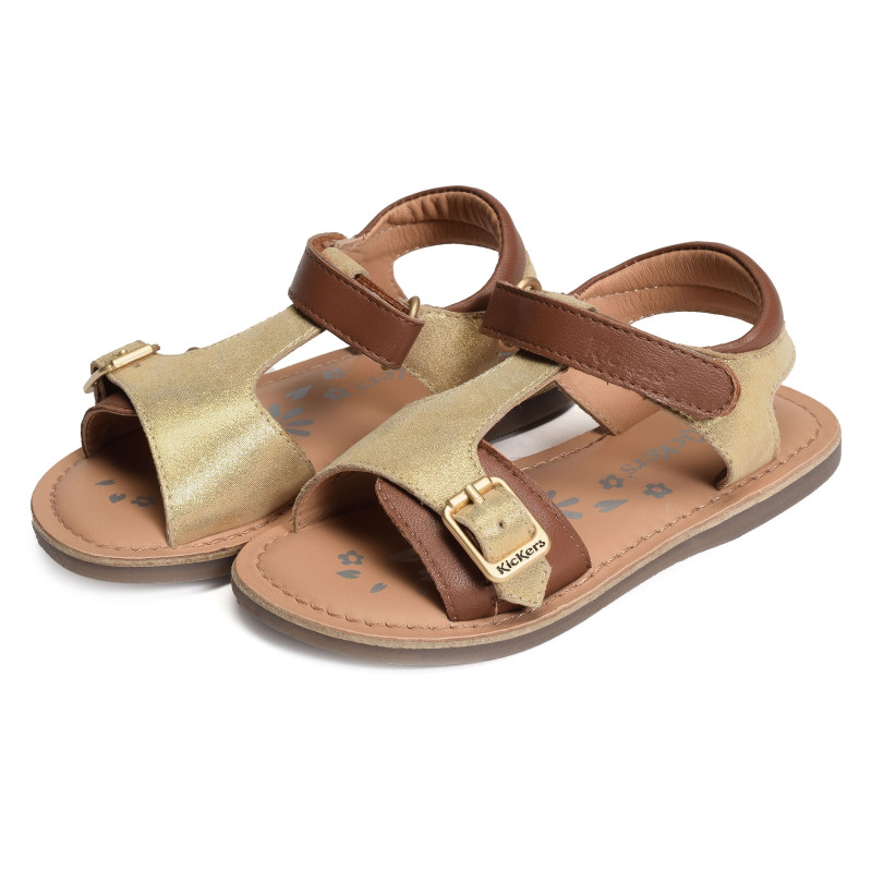 DIAZZ Camel Or, Sandales plates & Nu-Pieds Kickers