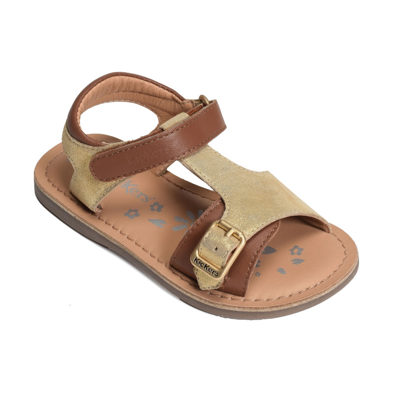 DIAZZ Camel Or, Sandales plates & Nu-Pieds Kickers