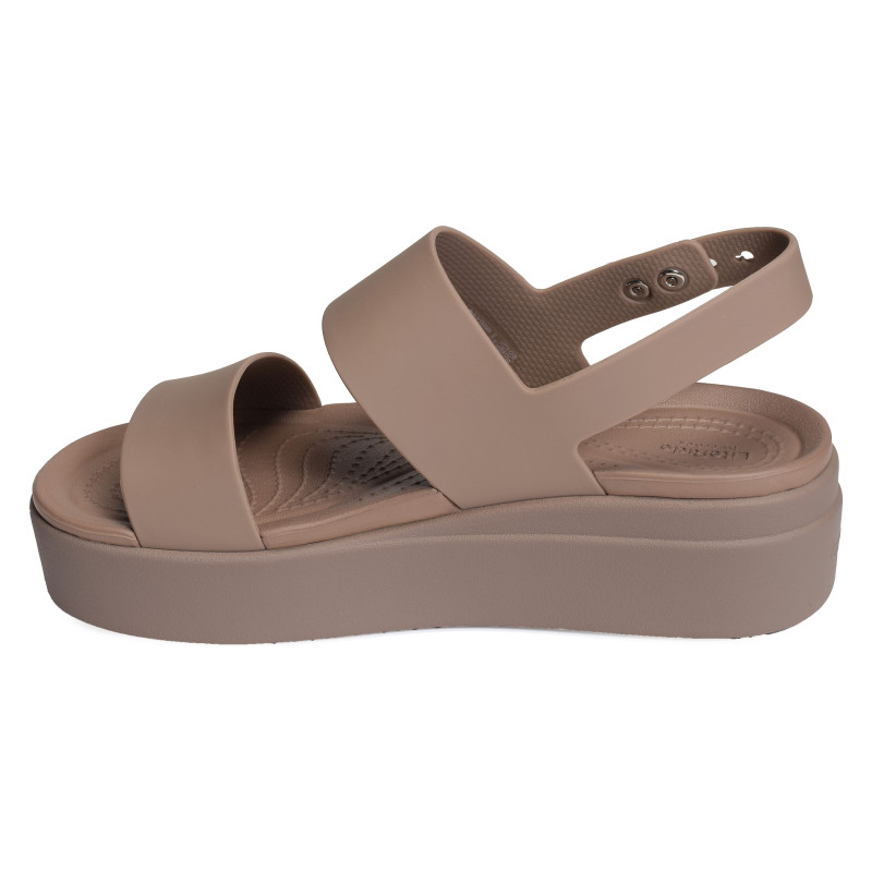 BROOKLYN LOW WEDGE Taupe, Sandalettes Crocs