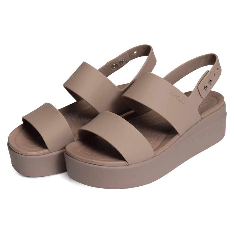 BROOKLYN LOW WEDGE Taupe, Sandalettes Crocs