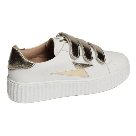 MARILOU Blanc Or, Sneakers basses Vanessa Wu