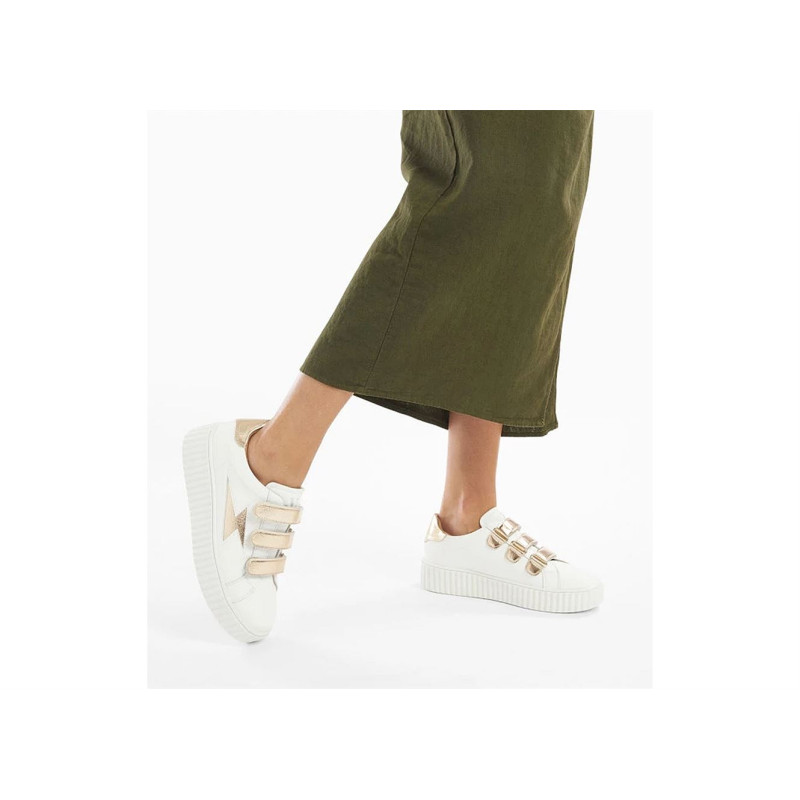 MARILOU Blanc Or, Sneakers basses Vanessa Wu