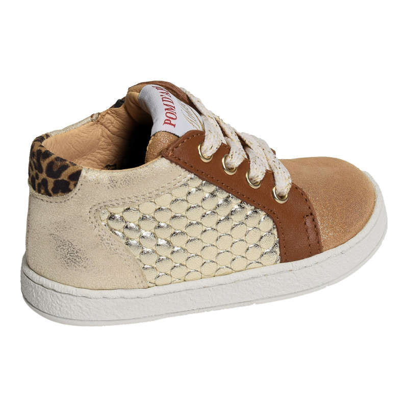 MOUSSE ZIP TOP Caramel, Chaussures à Lacets Pom d'Api