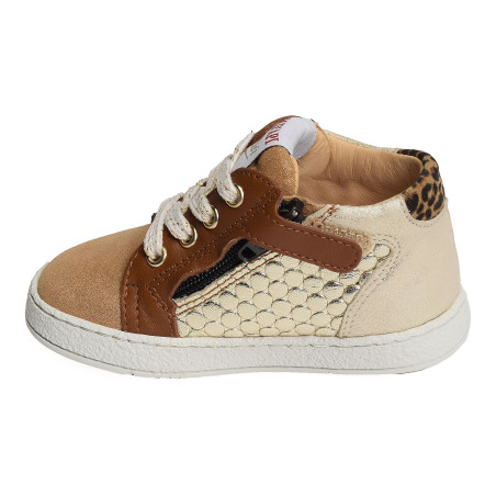 MOUSSE ZIP TOP Caramel, Chaussures à Lacets Pom d'Api