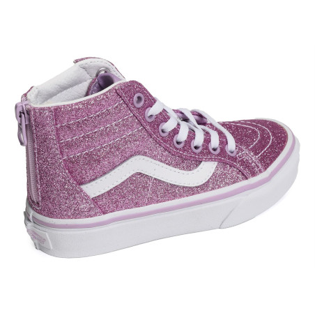 UY SK8 HI ZIP GLITTER Rose Glitter, Baskets montantes Vans