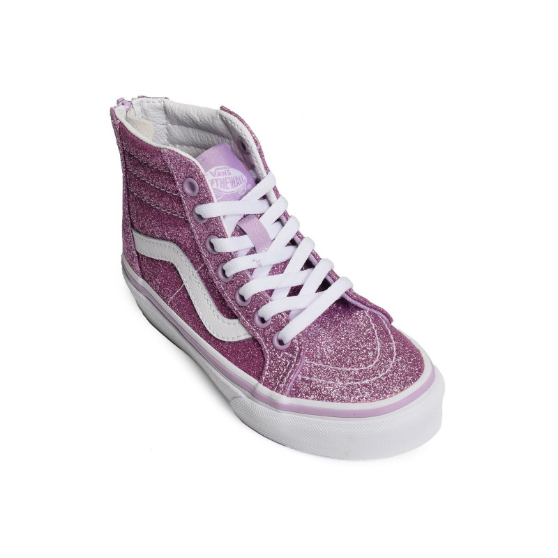 UY SK8 HI ZIP GLITTER Rose Glitter, Baskets montantes Vans