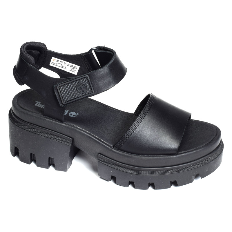 EVERLEIGH ANKLE STRAP Noir, Nu-Pieds à talon Timberland