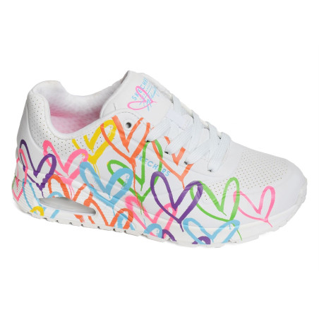 UNO HIGHLIGHT LOVE Blanc Multicolore, Sneakers basses Skechers