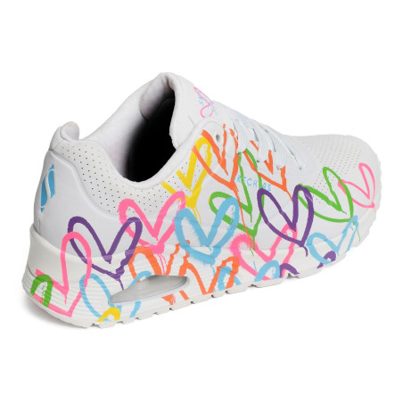 UNO HIGHLIGHT LOVE Blanc Multicolore, Sneakers basses Skechers