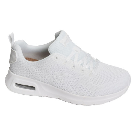 SKECH AIR COURT Blanc, Baskets running Skechers