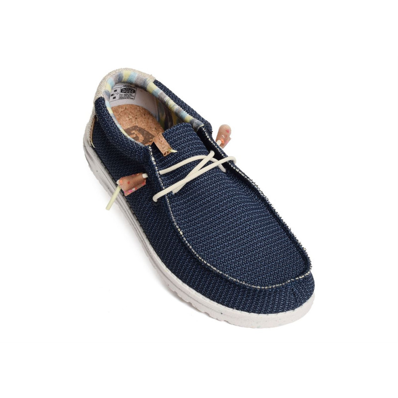 WALLY KNIT Marine, Chaussures basses HeyDude