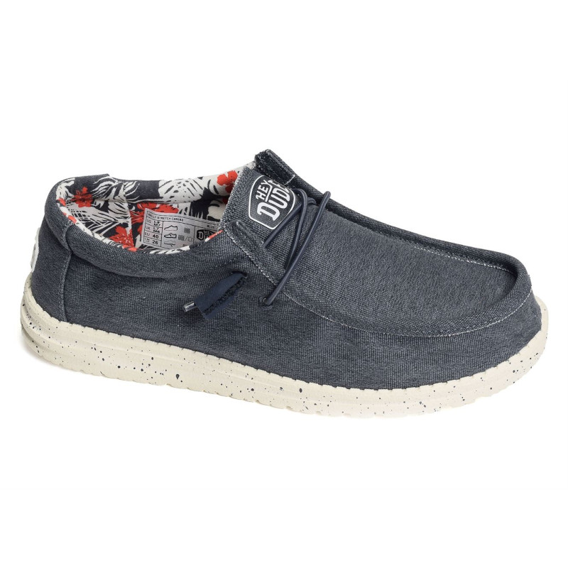 WALLY STRETCH CANVAS Marine, Chaussures basses HeyDude