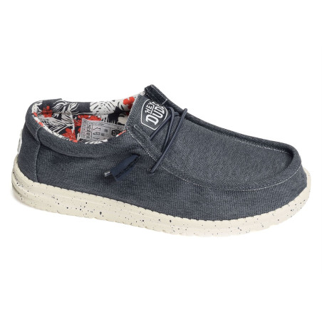 WALLY STRETCH CANVAS Marine, Chaussures basses HeyDude