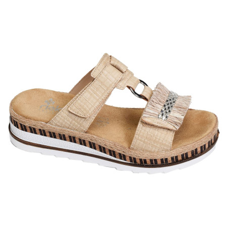 V79K8 Beige, Mules Rieker