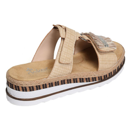 V79K8 Beige, Mules Rieker