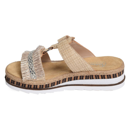 V79K8 Beige, Mules Rieker