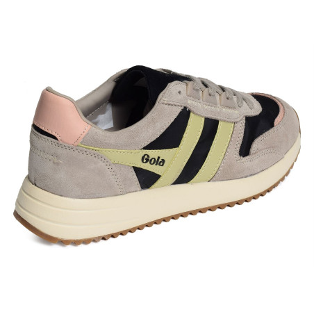 CHICAGO W Beige Noir, Baskets running Gola