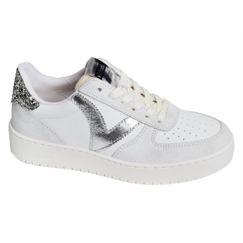 1258233 Blanc Argent, Sneakers basses Victoria