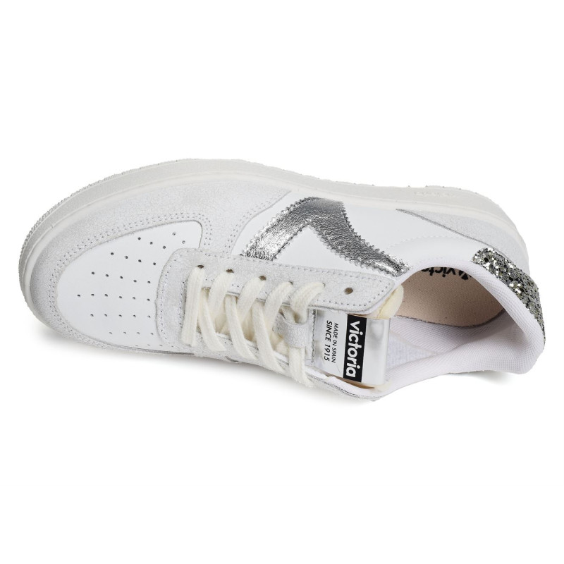 1258233 Blanc Argent, Sneakers basses Victoria