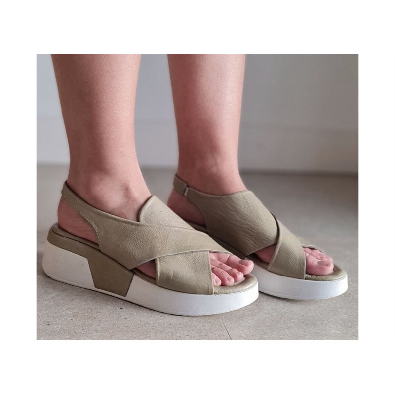 MILLY Vert, Nu-Pieds à plateforme Coco & Abricot