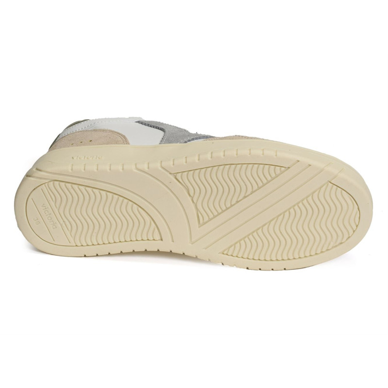 1257107 Blanc Kaki, Baskets montantes Victoria