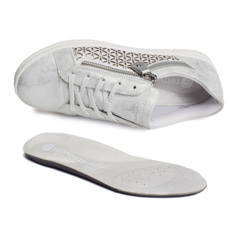 D5830 Blanc Argent, Sneakers basses Remonte