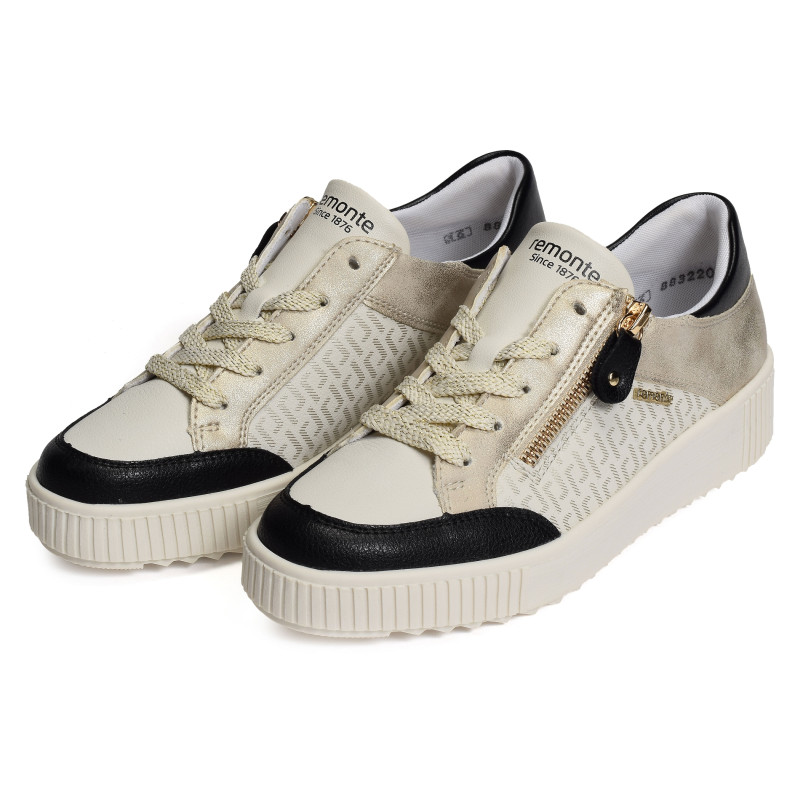 R7901 Beige Or, Sneakers basses Remonte