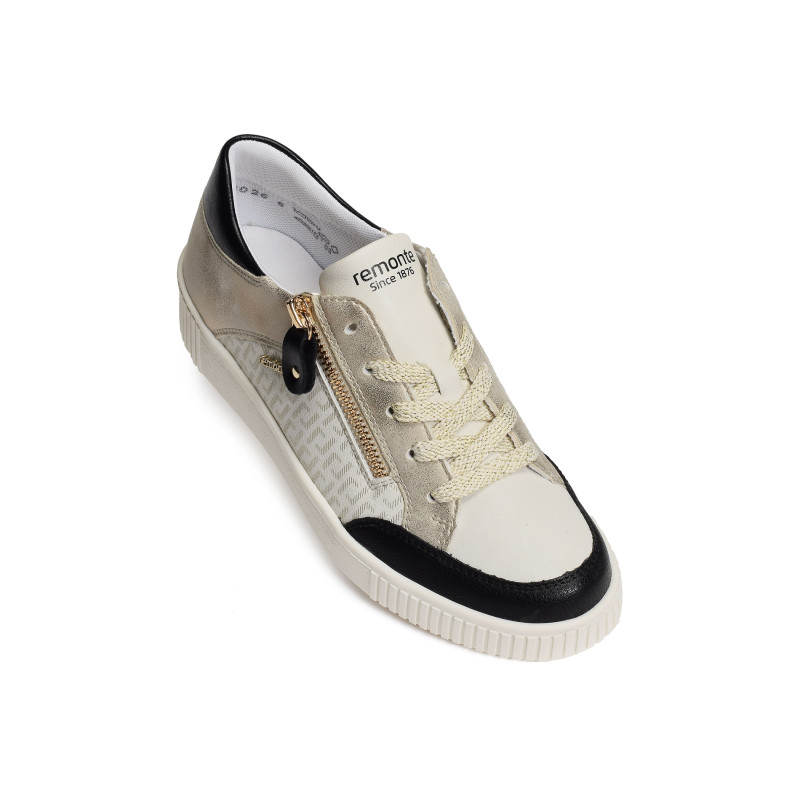 R7901 Beige Or, Sneakers basses Remonte