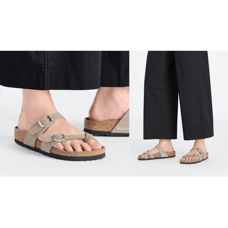 MAYARI VEGAN Taupe, Tongs Birkenstock