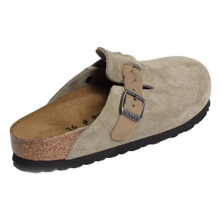 BOSTON BRAIDED Taupe, Sabots Birkenstock