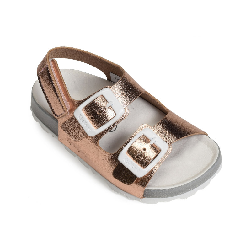 SUNYVA GIRL Rose Or, Sandales plates & Nu-Pieds Kickers