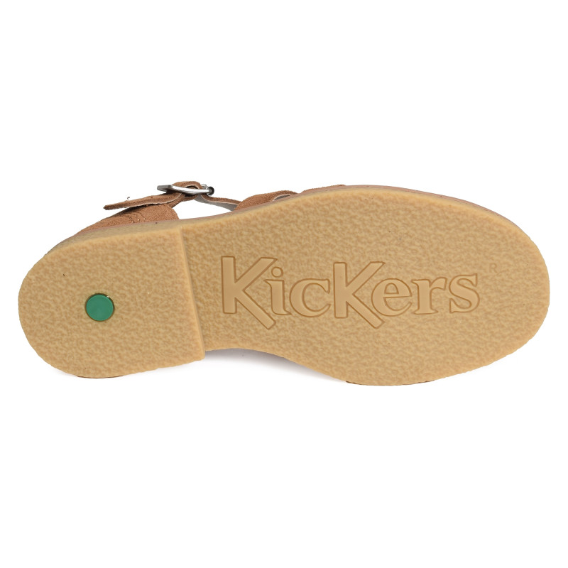 KICK LERGO Camel, Sandales plates Kickers