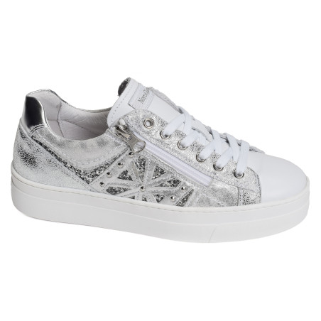 09930 Blanc Argent, Sneakers basses NeroGiardini