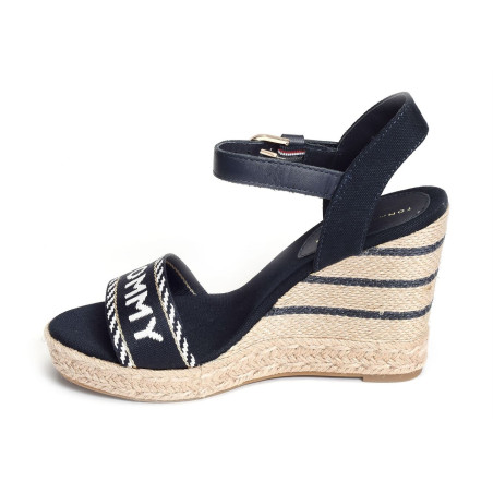 SEASONAL WEBBING WEDGE 7088 Marine, Sandales compensées Tommy Hilfiger