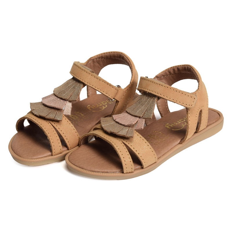 ERICA Camel, Sandales plates & Nu-Pieds Bellamy