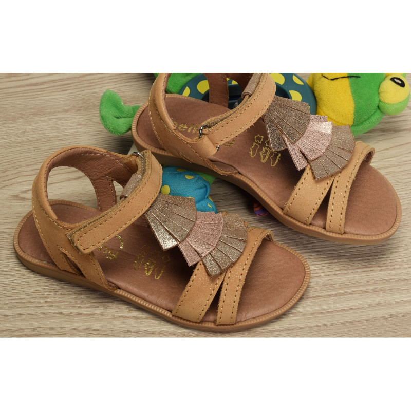 ERICA Camel, Sandales plates & Nu-Pieds Bellamy