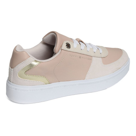 LEATHER COURT SNEAKER 7107 Rose, Sneakers basses Tommy Hilfiger