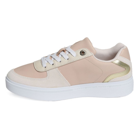 LEATHER COURT SNEAKER 7107 Rose, Sneakers basses Tommy Hilfiger