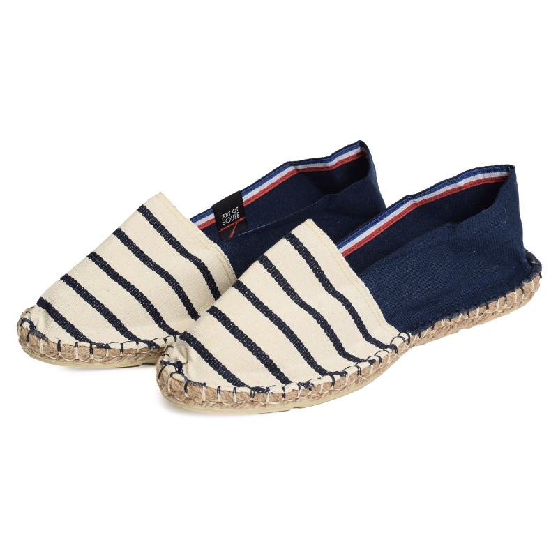 RAYURES Blanc Marine, Espadrilles Art Of Soule