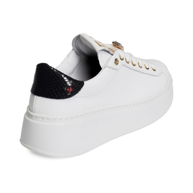 PIA 136A Blanc Noir, Sneakers basses Giopiu