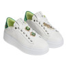 PIA 180C Blanc Vert, Sneakers basses Giopiu